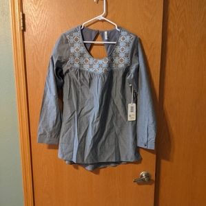 NWT light weight gray tunic size L